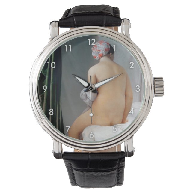 Das große Bather (sitzende Frau), Dominique Ingres Armbanduhr (Vorderseite)