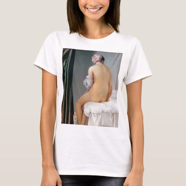 Das große Bather (sitzende Frau), Dominique Ingres T-Shirt (Vorderseite)