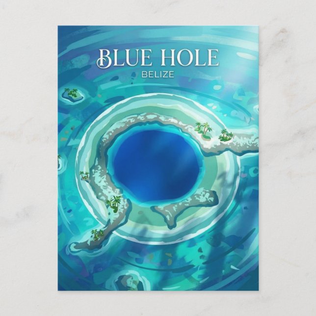 Das Große Blaue Loch Belize Postkarte (Vorderseite)