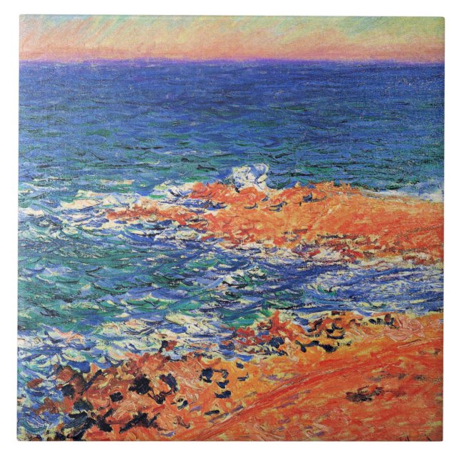 Das große blaue Meer in Antibes, Kunst, Fliese (Vorderseite)
