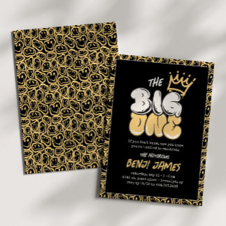 Das große | Das berühmte 90er-Party zum 1. Geburts Einladung