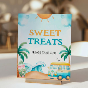 Das Große, die Geburt-Leckereien des Surfens signi Sockelschild