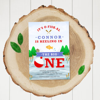 Das große farbenfrohe Angelthema 1. Geburtstag Einladung