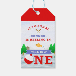 Das große farbenfrohe Angelthema 1. Geburtstag Geschenkanhänger