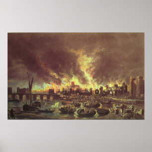 Das große Feuer von London, 1666 Poster