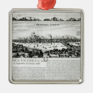 Das große Feuer von London im Jahre 1666 Ornament Aus Metall