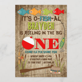 Das große Fischereithema Jungs zum ersten Geburtst Einladung