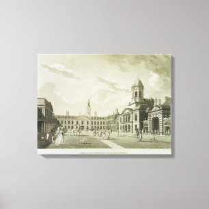 Das große Gerichts-Yard, Dublin-Schloss, 1792 Leinwanddruck