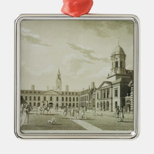 Das große Gerichts-Yard, Dublin-Schloss, 1792 Silbernes Ornament (Vorne)