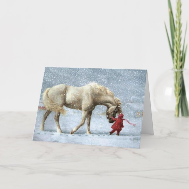 Das große Geschenk Feiertagskarte (Vorderseite)