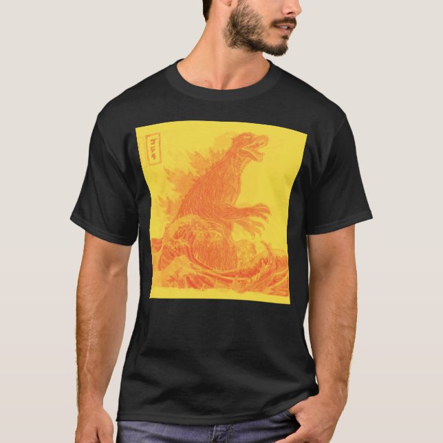 Das große Monster von Kanagawa TeamGodzilla Trippy T-Shirt (Vorderseite)