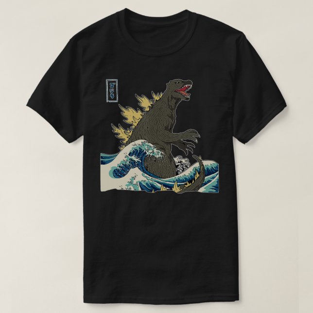 DAS GROSSE MONSTER VON KANAGAWA #TeamGodzilla Wave T-Shirt (Design vorne)