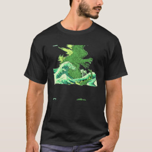 Das große Monster von Kanagawa Wave TeamGodzilla W T-Shirt