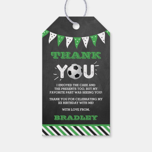 Das große Problem | Fußball 1. Geburtstag Geschenkanhänger (Vorderseite)