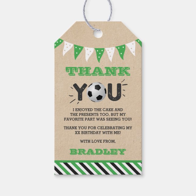 Das große Problem | Fußball 1. Geburtstag Geschenkanhänger (Vorderseite)