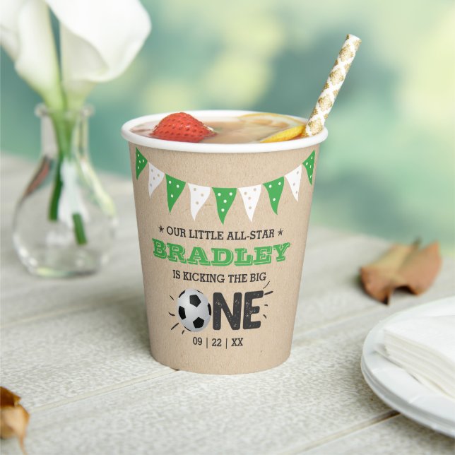 Das große Problem | Fußball 1. Geburtstag Pappbecher (In Situ)