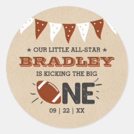 Das große Problem | Fußball 1. Geburtstag Runder Aufkleber