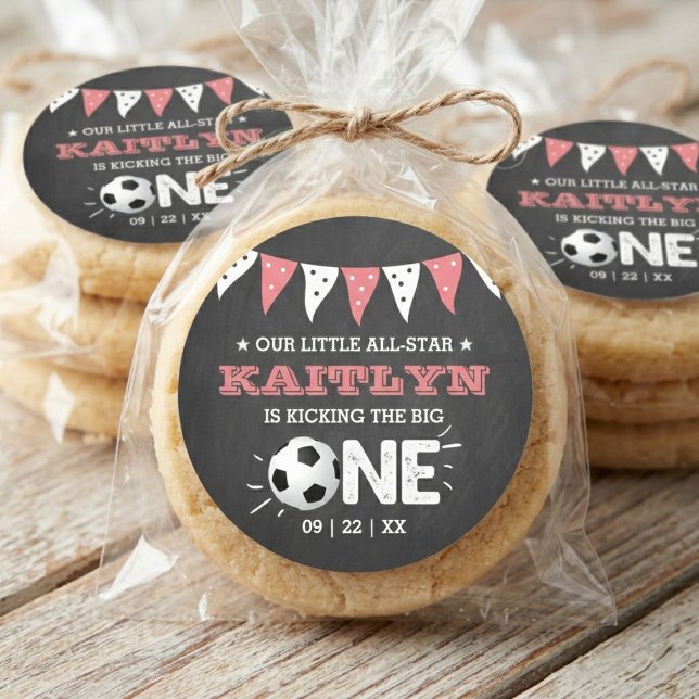 Das große Problem | Fußball 1. Geburtstag Runder Aufkleber (Von Creator hochgeladen)