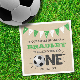Das große Problem Fußball 1. Geburtstag Serviette