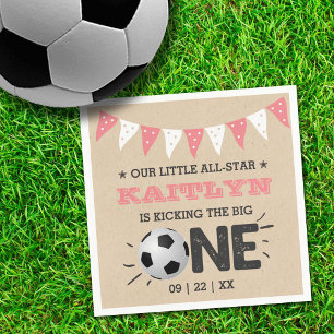 Das große Problem Fußball 1. Geburtstag Serviette