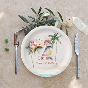 Das große   Retro Summer Surf Geburtstag Pappteller