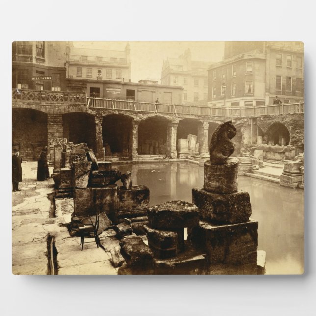 Das Große Römische Bad, Bad (b/w Foto) Fotoplatte (Vorderseite)