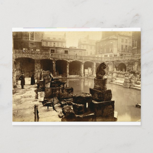 Das Große Römische Bad, Bad (b/w Foto) Postkarte (Vorderseite)