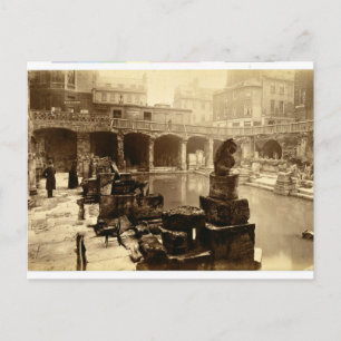 Das Große Römische Bad, Bad (b/w Foto) Postkarte