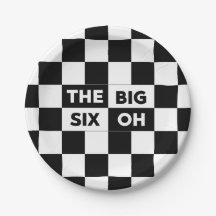 Das große, schwarz und weiß karierte Muster