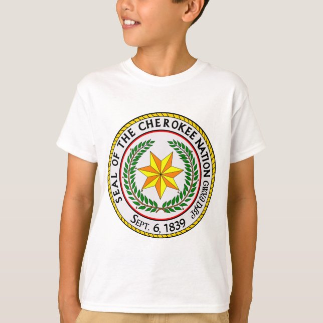 Das große Siegel der Cherokee-Nation Oklahoma T-Shirt (Vorderseite)