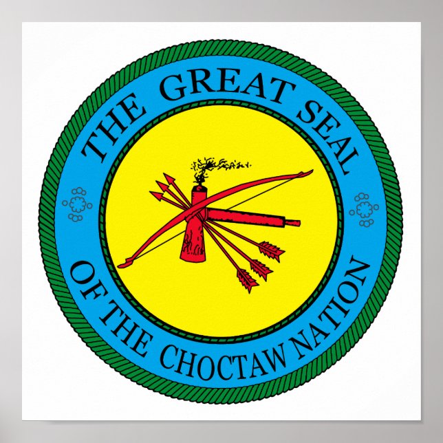 Das große Siegel der Choctaw-Nation von Oklahoma Poster (Vorne)