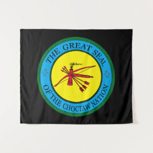 Das große Siegel der Choctaw-Nation von Oklahoma Wandteppich