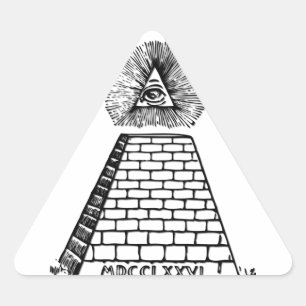 Das große Siegel der Staaten Dreieckiger Aufkleber