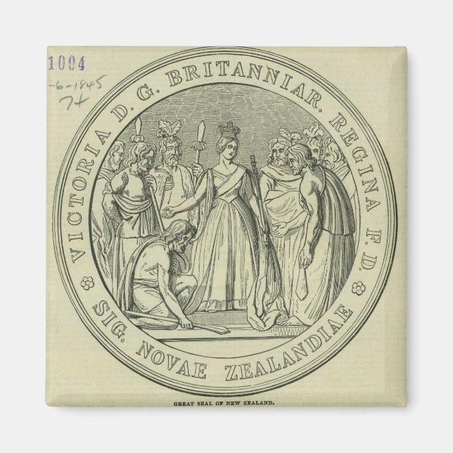 Das große Siegel Neuseelands Magnet (Vorne)