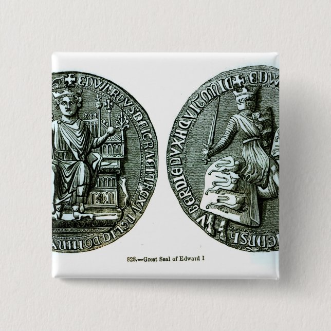 Das große Siegel von Edward I Button (Vorderseite)