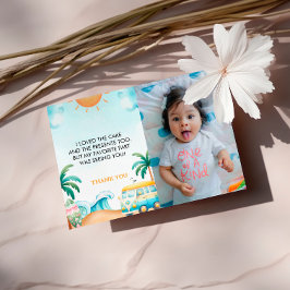 Das Große, Surfen Sie zum Geburtstag Foto Dankeskarte