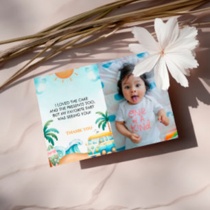 Das Große, Surfen Sie zum Geburtstag Foto Dankeskarte