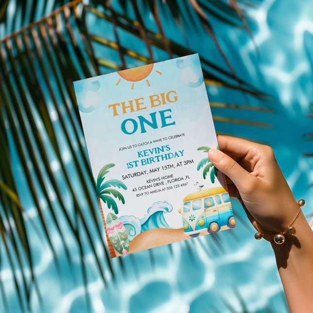 Das Große, Surfen zum Geburtstag Einladung (Von Creator hochgeladen)