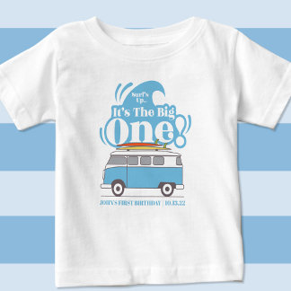 Das große surft ein personalisiertes Geburtstags-T Baby T-shirt