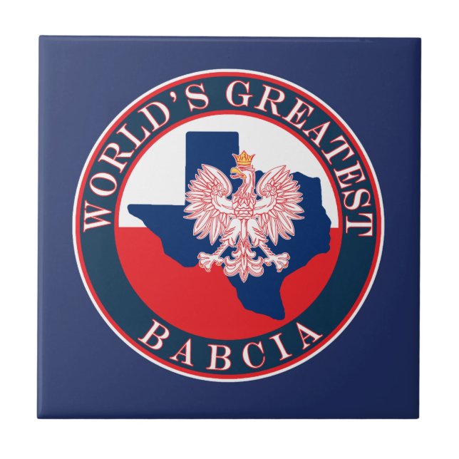 Das größte Babcia der Welt Fliese (Vorderseite)