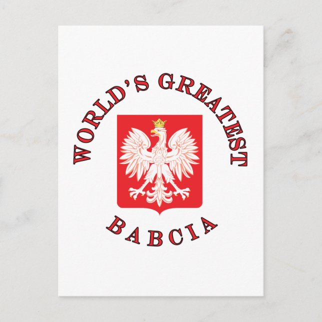 Das größte Babcia der Welt Postkarte (Vorderseite)