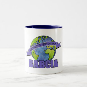 Das größte Babcia der Welt Zweifarbige Tasse