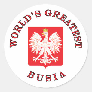 Das größte Busia der Welt Runder Aufkleber