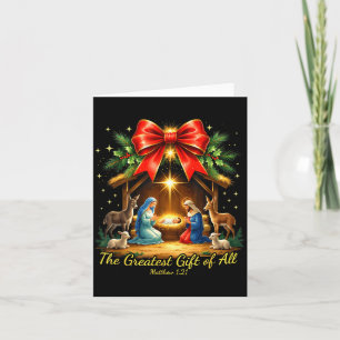 Das größte Geschenk aller Nativität Christen Chris Karte