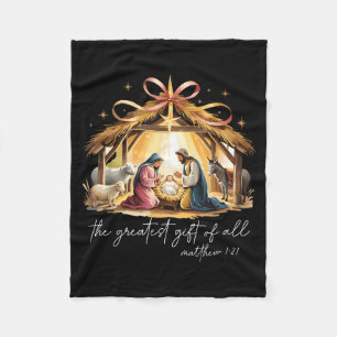 Das größte Geschenk aller Weihnachten Jesus Christ Fleecedecke