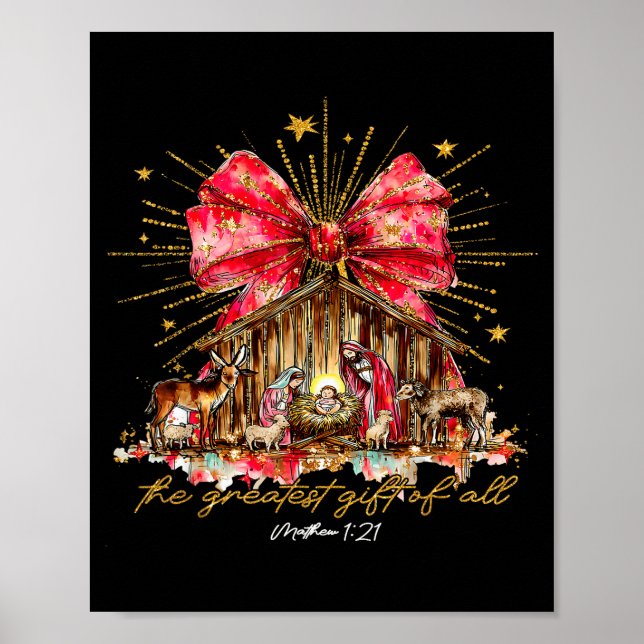 Das größte Geschenk aller Weihnachtskrippen christ Poster (Vorne)