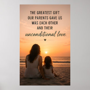 🎁 Das größte Geschenk, das uns unsere Eltern gabe Poster