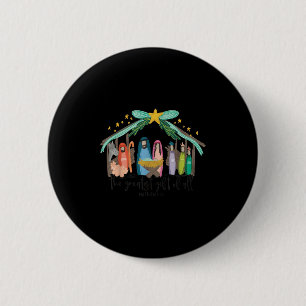 Das größte Geschenk für alle Weihnachten Jesus Geb Button