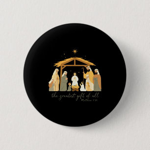 Das größte Geschenk für alle Weihnachten Nativität Button