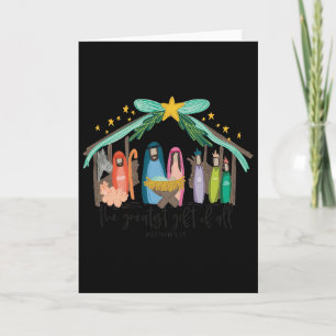 Das größte Geschenk für alle Weihnachten Nativität Karte